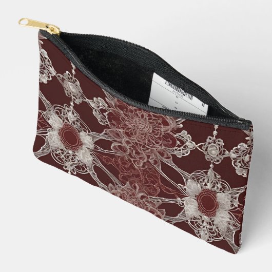 Brown patterns AI art  Zubehörtasche (Offen)