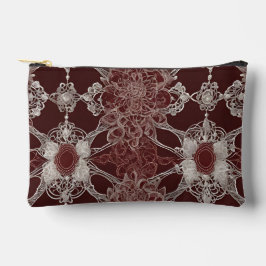 Brown patterns AI art  Zubehörtasche