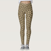 Brown Paw Prints Leggings (Vorderseite)