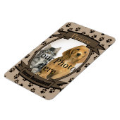 Brown Paw Prints Memorial für Katzen oder Hunde Magnet (Linke Seite)