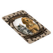 Brown Paw Prints Memorial für Katzen oder Hunde Magnet (Rechte Seite)