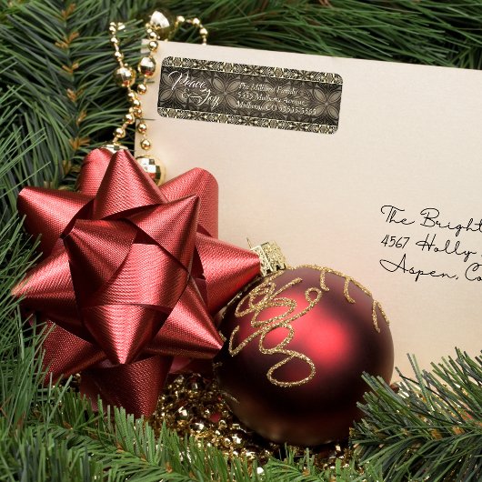 Brown Peace & Joy Christmas