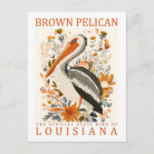 Brown Pelican Bird of Louisiana USA Travel Postkarte (Vorderseite)