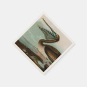 Brown Pelican Birds America Audubon Print Serviette (Ecke)