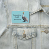 Brown Pelican Design Name Tag Namensschild (Beispiel)