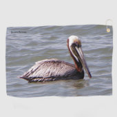 Brown Pelican Golfhandtuch (Horizontal)