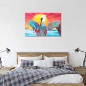Brown Pelican ISLAND SUNSET Leinwanddruck (Insitu (Schlafzimmer))