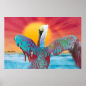 Brown Pelican ISLAND SUNSET Poster (Vorne)