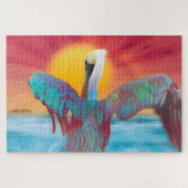 Brown Pelican ISLAND SUNSET Puzzle (Horizontal)