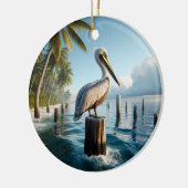 Brown Pelican Keepsake Keramik Ornament (Links)