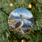 Brown Pelican Keepsake Keramik Ornament