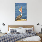 Brown Pelican mit offenem Mund Leinwanddruck (Insitu (Schlafzimmer))