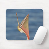 Brown Pelican mit offenem Mund Mousepad (Mit Mouse)