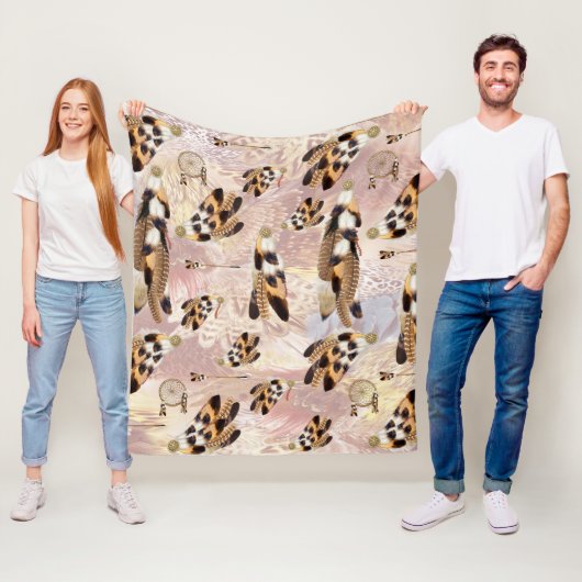 Brown Pelican oder Hawk Federn Fleecedecke (Beispiel)