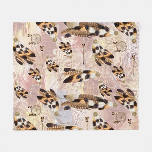 Brown Pelican oder Hawk Federn Fleecedecke (Vorderseite (Horizontal))