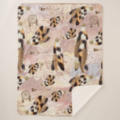 Brown Pelican oder Hawk Federn Sherpadecke (Vorderseite)