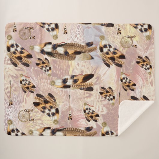 Brown Pelican oder Hawk Federn Sherpadecke (Vorderseite (Horizontal))