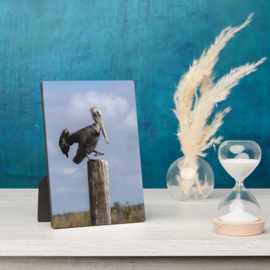 Brown Pelican Puzzle Fotoplatte (Seite)