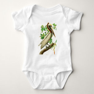 Brown-Pelikan-John James Audubon-Vögel von Amerik Baby Strampler