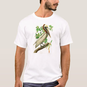 Brown-Pelikan-John James Audubon-Vögel von Amerik T-Shirt