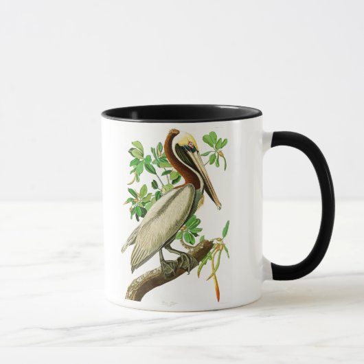 Brown-Pelikan-John James Audubon-Vögel von Amerika Tasse (Rechts)