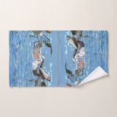 Brown-Pelikan-Vogel-Tier-Ozean-Bad-Tuch-Set Badhandtuch Set (Handtuch)