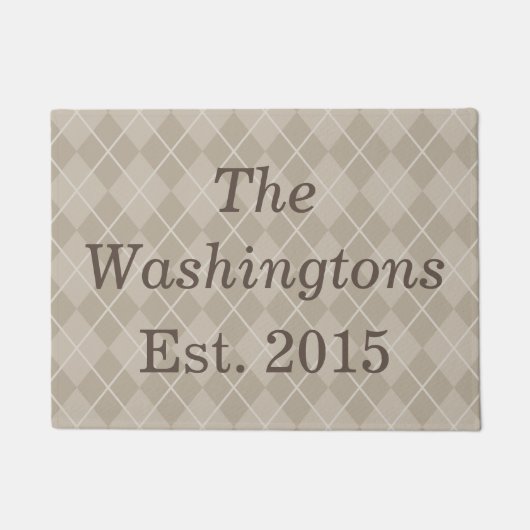 Brown Personalisiert Doormat Fußmatte (Vorderseite)