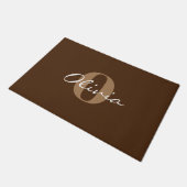Brown Personalisiert Name Monogram Doormat Fußmatte (Schrägansicht)