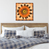 Brown Peru Blume Artwork - Wrapped canvas Leinwanddruck (Insitu (Schlafzimmer))