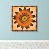 Brown Peru Blume Artwork - Wrapped canvas Leinwanddruck (Insitu (Holzboden))