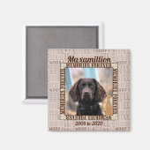 Brown Pet Foto Memorial for Dog Magnet (Vorderseite/Rückseite)