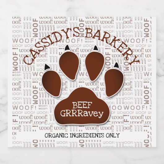 Brown Pet Gravey Homemade oder Bäckerei Bierflaschenetikett (Einzelnes Label)
