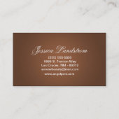 Brown Pet Sitting Dog Walking Walker Business Card Visitenkarte (Rückseite)