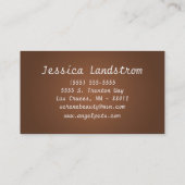 Brown Pet Sitting Dog Walking Walker Business Card Visitenkarte (Rückseite)