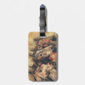 Brown Pferde Gepäckanhänger (Rückseite vertikal)