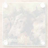 Brown Pferde Glasuntersetzer (Rückseite)