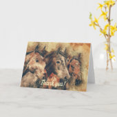 Brown Pferde Karte (Gelbe Blume)