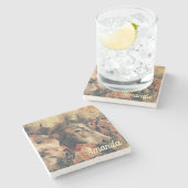 Brown Pferde Steinuntersetzer (Seitenansicht)