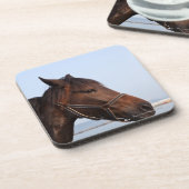 Brown-Pferdekopf Getränkeuntersetzer (Linke Seite)