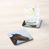 Brown-Pferdekopf Getränkeuntersetzer (Rechte Seite)