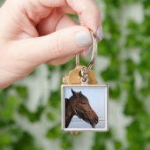 Brown-Pferdekopf Schlüsselanhänger (Hand)