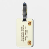 Brown-Pferdetier-Gepäckanhänger Gepäckanhänger (Rückseite vertikal)