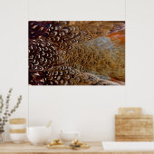 Brown Pheasant Feather Design Poster (Küche)