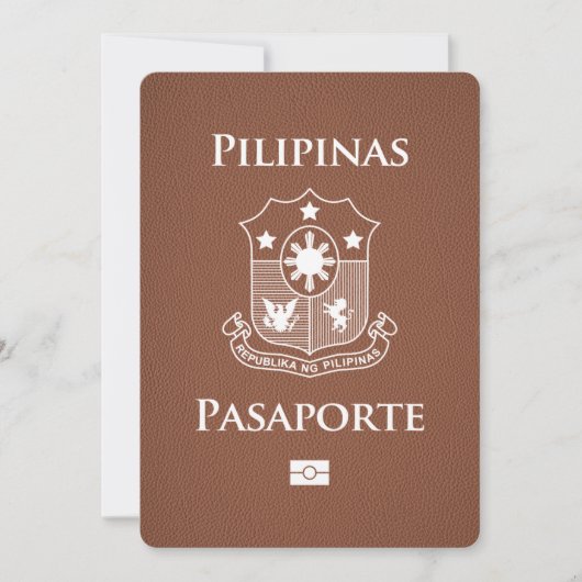 Brown Philippines Passport Save the Date (Vorderseite)