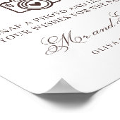 Brown Photo Guest Book Wedding Poster (Ecke)