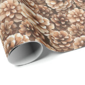 Brown Pine Cones Birthday Geschenkpapier (Rolleneckpunkt)