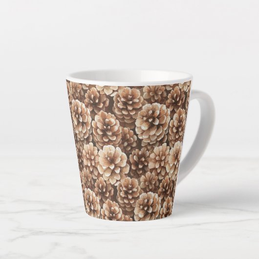 Brown Pine Cones Milchtasse (Rechte Ecke)