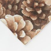 Brown Pine Cones Nature Birthday Fleecedecke (Ecke)