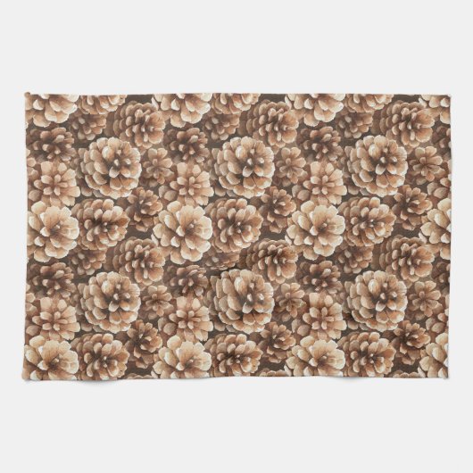 Brown Pine Cones Nature  Geschirrtuch (Horizontal)