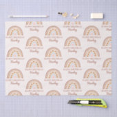 Brown Pink Boho Rainbow Individuelle Name Geburtst Seidenpapier (Handwerk)